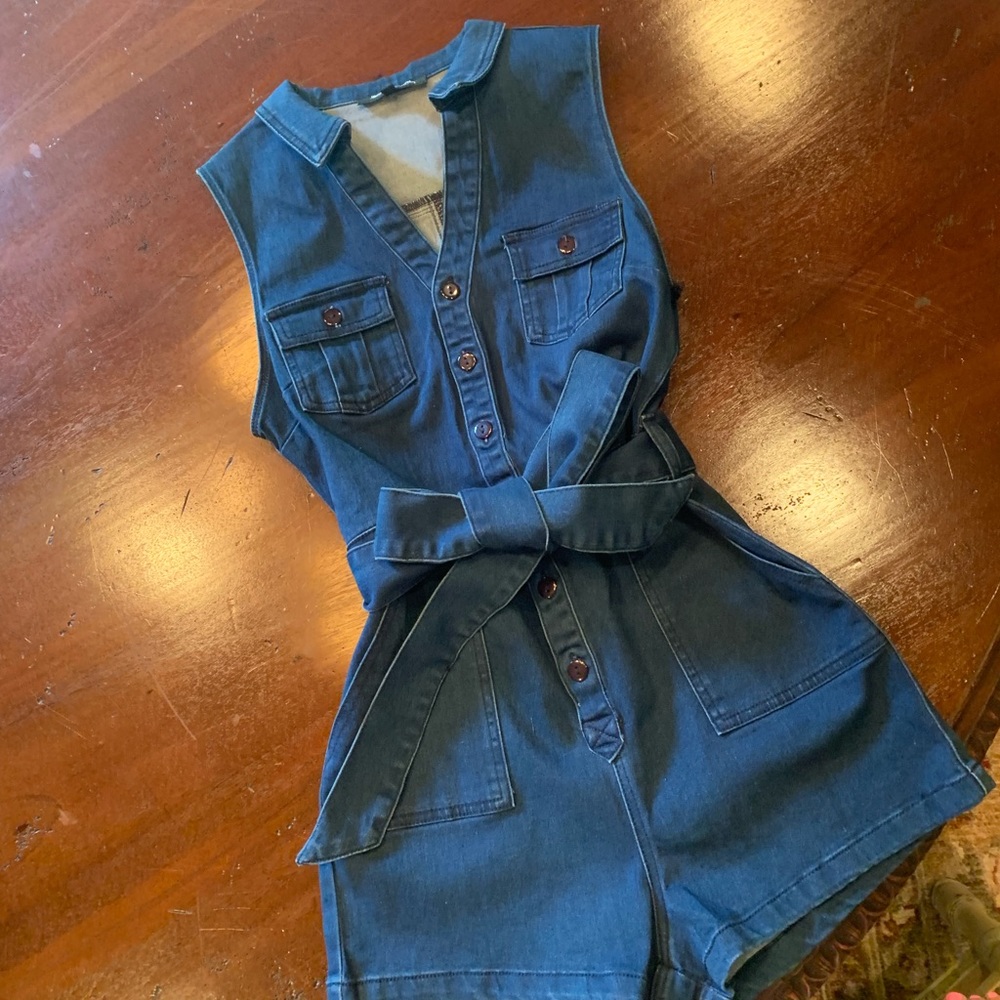 Denim Romper